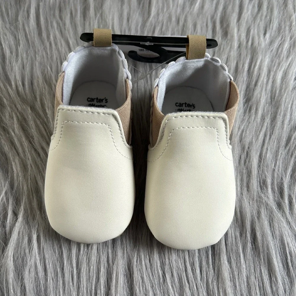 Carter's‎ Child Of Mine Baby Shoes Infant Girl's Size 3-6 Months White Booties